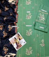 3 Pcs Women's Unstitched Embroidered Suit